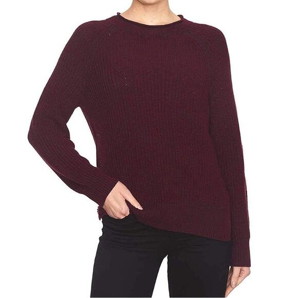 Ellen Tracy Women's Roll Neck Sweater, Burgundy, Size XL - Picture 1 of 13
